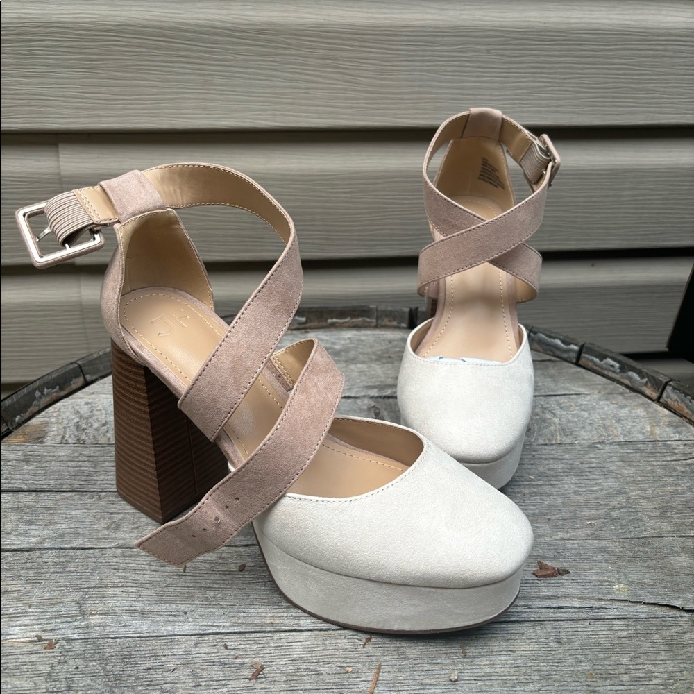 Cream Chunky Heels